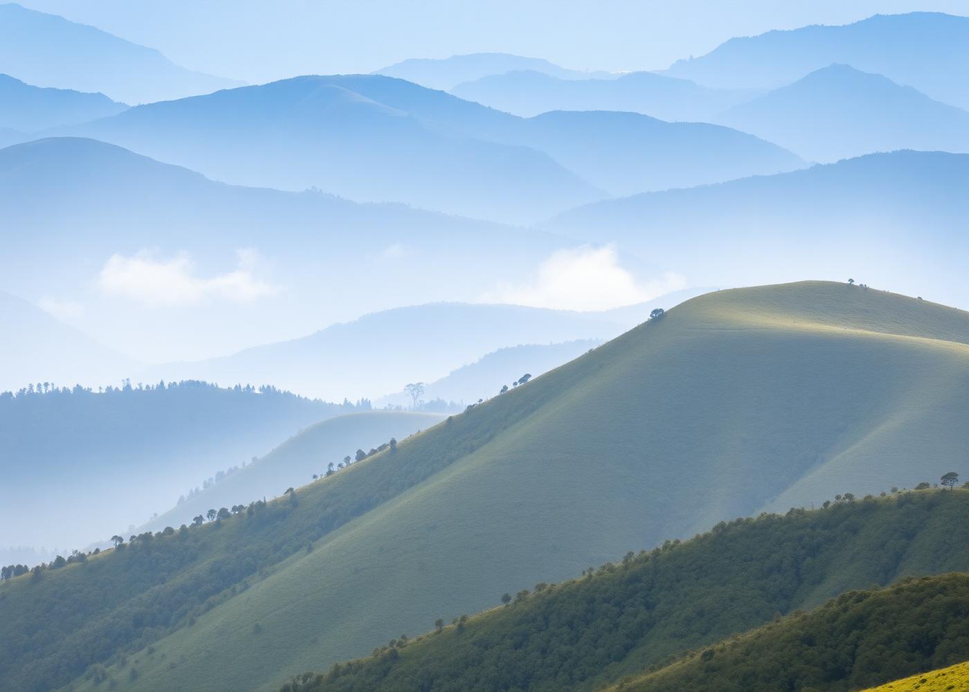 Misty green ridgelines of the Macedon Ranges